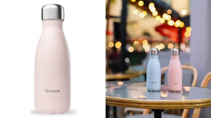 botella para mantener agua fría de pequeño tamaño.