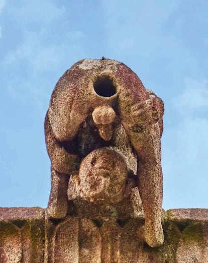 Gárgola del Hostal dos Reis Católicos, en Santiago de Compostela