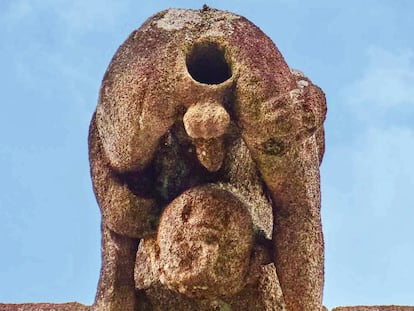 La célebre gárgola del Hostal dos Reis Católicos, en Santiago de Compostela.