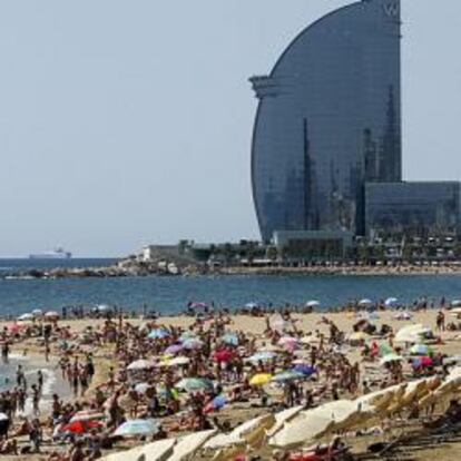 Vista de la playa de la Barceloneta