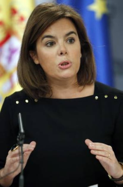 La vicepresidenta del Gobierno, Soraya Sáenz de Santamaría