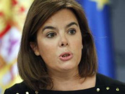 La vicepresidenta del Gobierno, Soraya Sáenz de Santamaría
