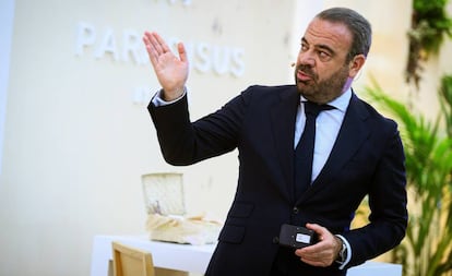 Gabriel Escarrer, en el estand de Meliá en la pasada edición de Fitur.