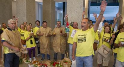 Protesta de preferentistas en Vigo, el año pasado