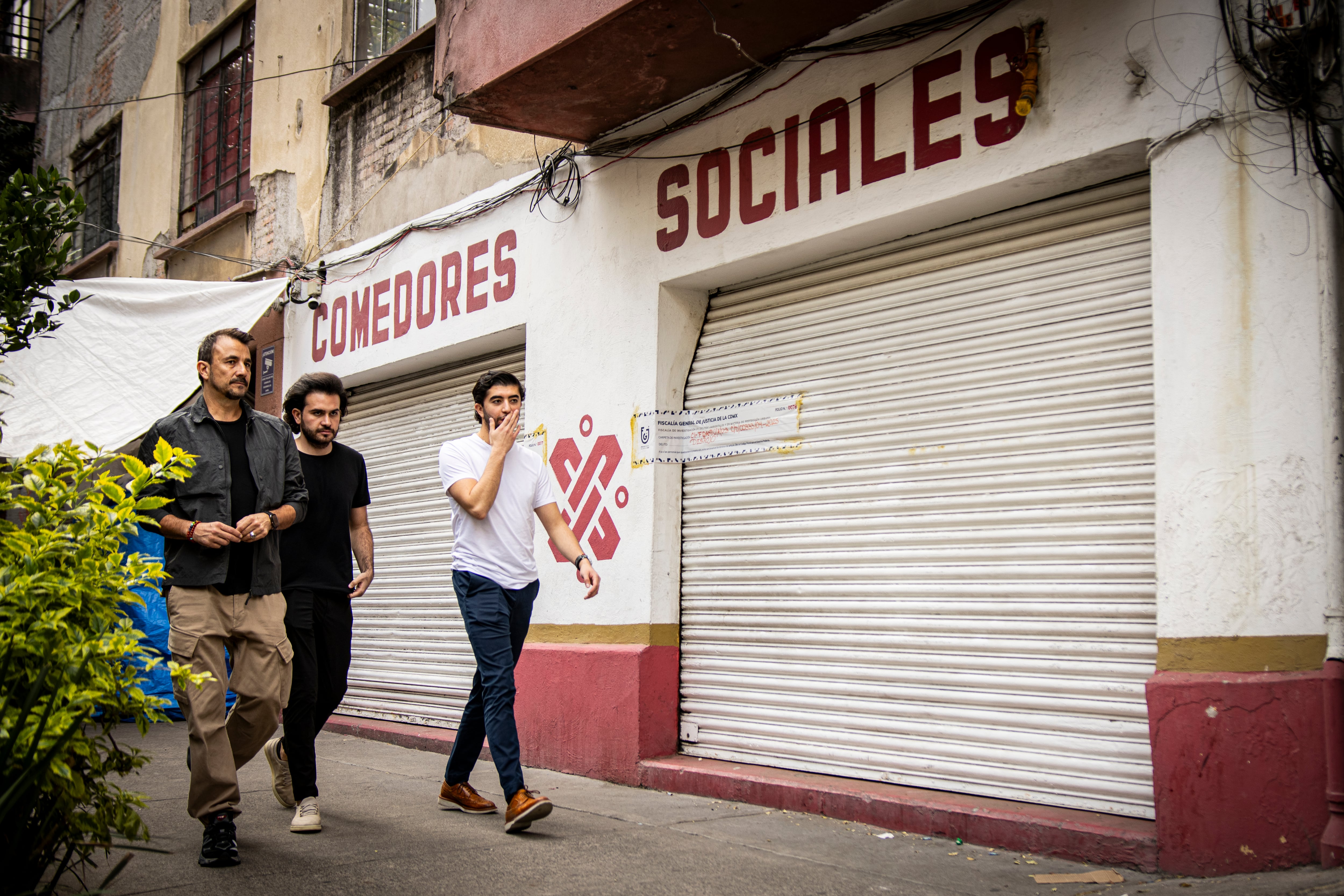 Comedor Social desalojado por la Fiscalía de Ciudad de México, en Tonalá 125, Colonia Roma, el 10 de diciembre.