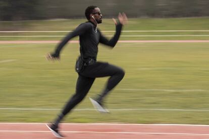 Teddy Tamgho, en la pistas de atletismo de Guadalajara.