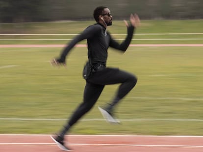 Teddy Tamgho, en la pistas de atletismo de Guadalajara.