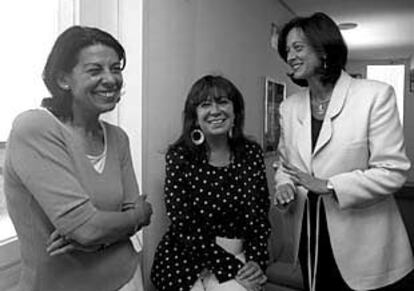 Inés Sabanés, Cristina Narbona y Mercedes de la Merced, en una imagen de archivo.