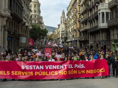 Manifestación contra la 'ley Aragonès' en noviembre pasado.