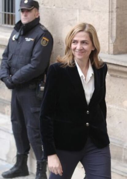 La infanta Cristina, als jutjats de Palma el 2014.