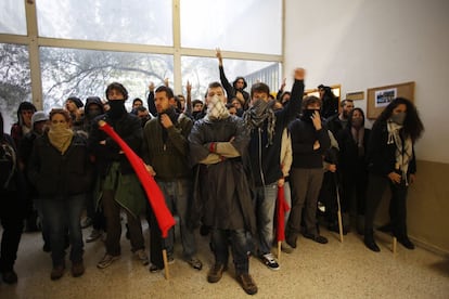 Piquete en la Universidad Autónoma de Madrid.