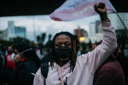 Protesto em São Paulo contra o racismo