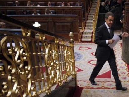 Zapatero, en su comparecencia en el Congreso de los Diputados.