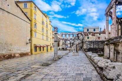 Parte del palacio de Diocleciano en Split, Croacia.