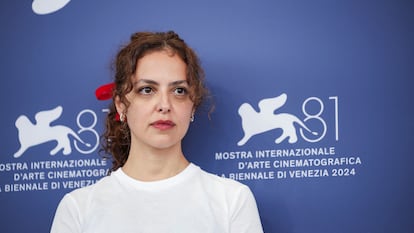 Dea Kulumbegashvili, antes de la presentación de 'April' ante la prensa, el 5 de septiembre. 