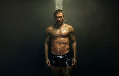 David Beckham en la nueva campaña de ropa interior de Boss One Bodywear.