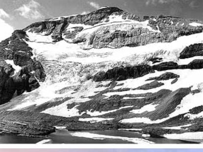 Glaciar del Monte Perdido, en fotos tomadas en 1910 y en 2004