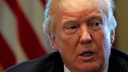 Donald Trump durante una reunión en la Casa Blanca.