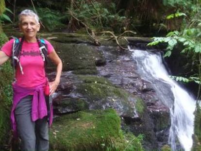 Hilary on a hike near Souto de Mogos.