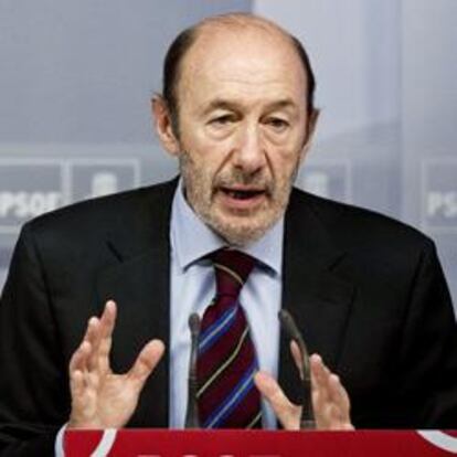 Alfredo Pérez Rubalcaba, líder del PSOE