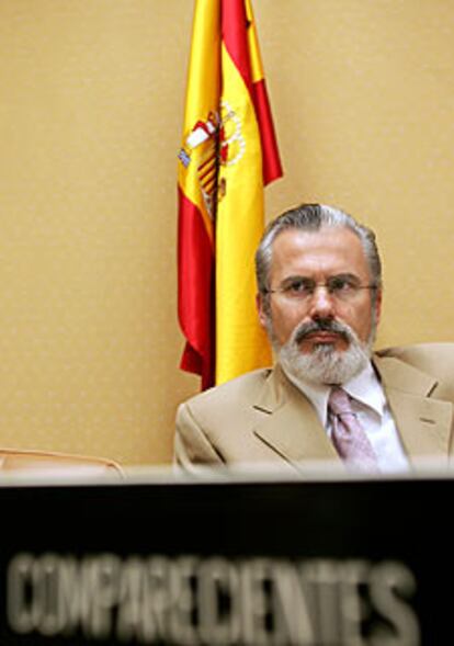 El juez Baltasar Garzón, durante su comparecencia en la comisión.