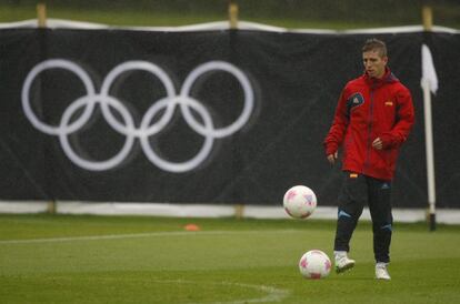 Muniain, durante una sesión de entrenamiento.