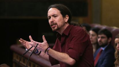 El líder de Podemos, Pablo Iglesias, este viernes.