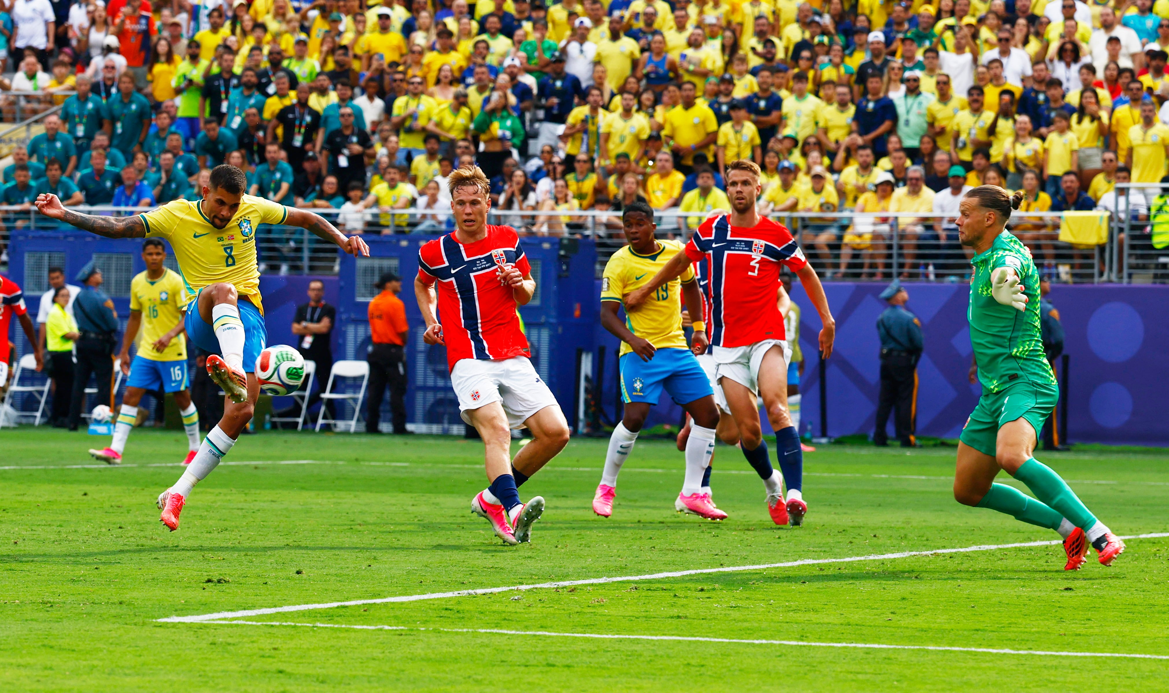 Brasil - Noruega, el partido de octavos del Mundial, en directo | Doblete de Haaland que encarrila el encuentro