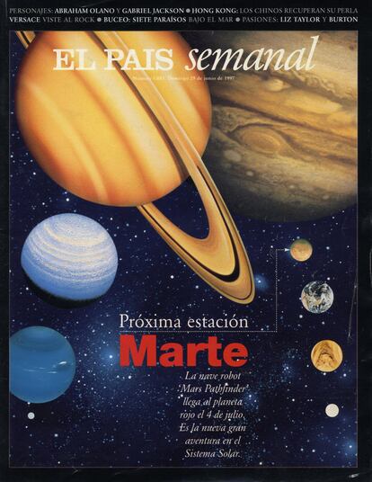 Tras ocho meses de viaje, el 4 de julio de 1997 el Mars Pathfinder se convertía en el primer vehículo que exploraba la superficie del planeta vecino. Era la avanzadilla de la flota de sondas espaciales que ya han alcanzado los límites del sistema solar e incluso aterrizado en sus cometas. 