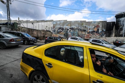 The wall separating Israel and the occupied West Bank from the Aida refugee camp in Bethlehem on November 12.