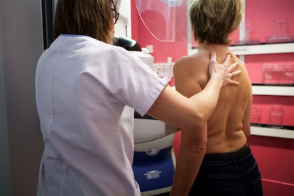 A mammography in a hospital in Haute-Savoie, France.