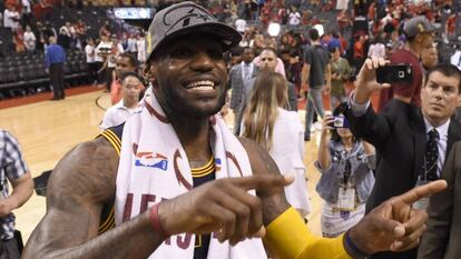 LeBron celebra el t&iacute;tulo en la Conferencia Este.