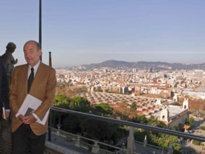 Josep Serra y Miquel Roca, en una de las terrazas del MNAC.