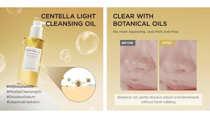 Este aceite desmaquillante coreano limpia e hidrata.