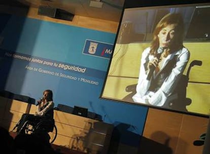 Nuria Pérez, durante su charla a 250 escolares de Secundaria.