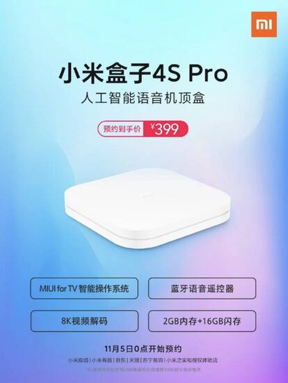 Xiaomi Mi Box 4S Pro.