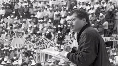 Luis Donaldo Colosio durante un acto proselitista en el Estado de Hidalgo, en 1994.