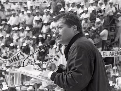 Luis Donaldo Colosio durante un acto proselitista en el Estado de Hidalgo, en 1994.