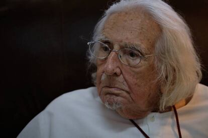 El poeta y sacerdote Ernesto Cardenal, en su casa de Managua el pasado jueves. 