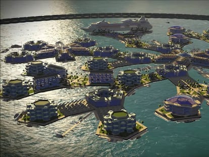 Detalle de uno de los proyectos de The Seasteading Institute.