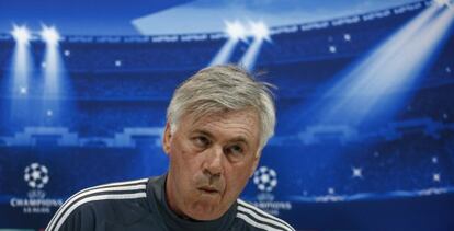 Carlo Ancelotti, durante una rueda de prensa