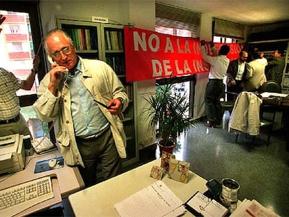 Inspectores de Trabajo durante una jornada de protesta.
