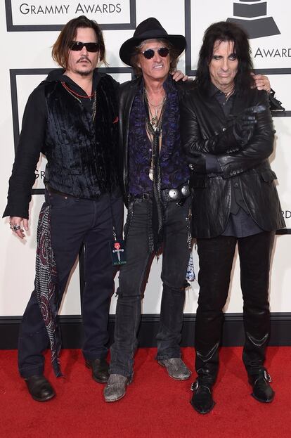 Johnny Depp, Joe Perry y Alice Cooper