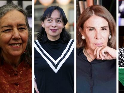 De izquierda a derecha: Marcela Lagarde, Brenda Navarro, Sabina Berman y Lorena Villavicencio.