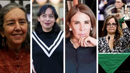 De izquierda a derecha: Marcela Lagarde, Brenda Navarro, Sabina Berman y Lorena Villavicencio.