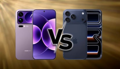 Xiaomi 17 Pro y iPhone 17 Pro con fondo