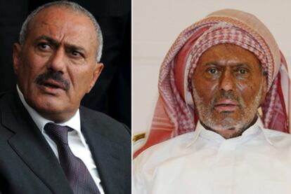El presidente Saleh, antes (izquierda) y después del atentado del pasado 3 de junio.