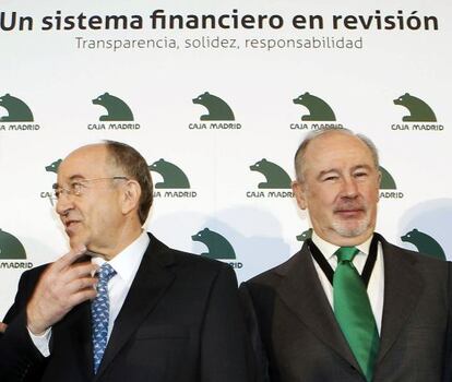 Miguel Ángel Fernández Ordoñez and Rodrigo Rato.