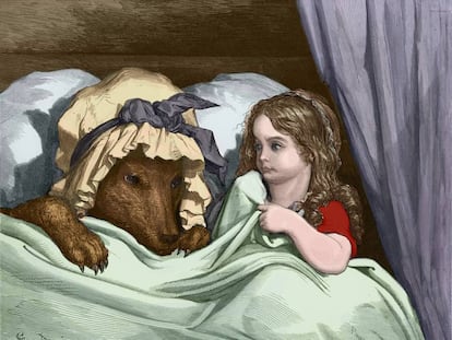 &#039;Caperucita Roja y el Lobo&#039;, grabado de Gustave Dor&eacute;.&nbsp;