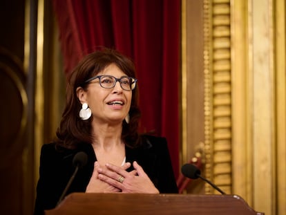 La Ministra de Igualdad, Ana Redondo, en Pamplona, este jueves 23 de noviembre de 2023.